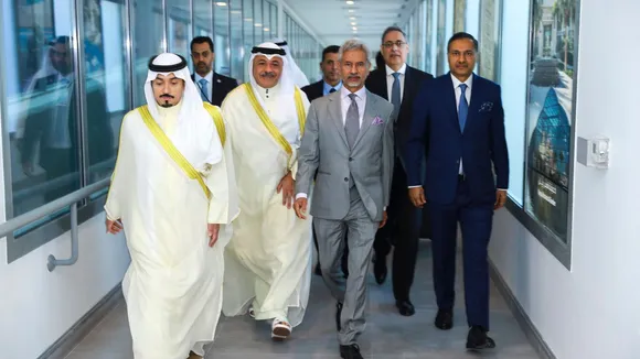 External Affairs Minister S. Jaishankar with Minister of Foreign Affairs of Kuwait Abdullah Ali Al-Yahya during a meeting, in Kuwait.