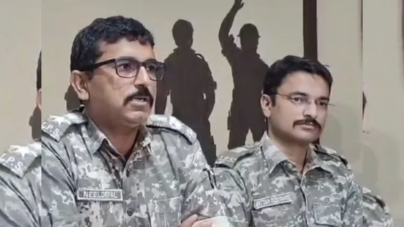Gadchiroli SP Neelotpal addresses a press conference regarding the Naxal encounter near the Chhattisgarh border on Wednesday, in Gadchiroli district, Thursday, July 18, 2024.