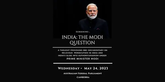 canberra screening of bbc documentary modi question
