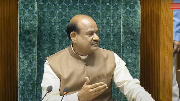 Lok Sabha Speaker Om Birla conducts proceedings in the House during ongoing Parliament session, in New Delhi, Monday, July 1, 2024.