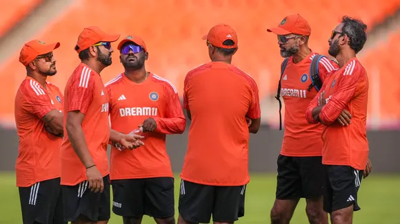 Practice session ahead of the ICC Men’s Cricket World Cup 2023’s final match between India and Australia, at the Narendra Modi Stadium, in Ahmedabad