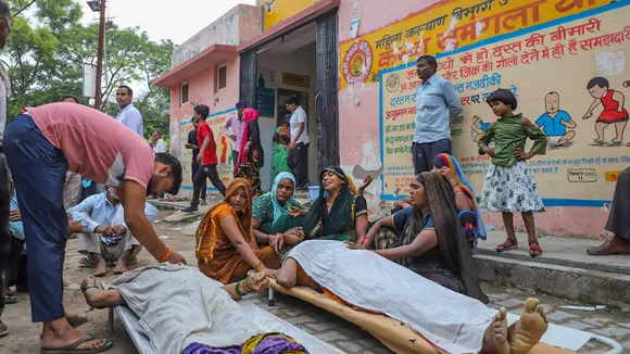 Victims of the Hathras' stampede at a Trauma Centre, at Sikandra Rao in Hathras, Tuesday, July 2, 2024