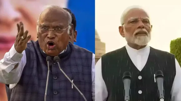 Congress president Mallikarjun Kharge and PM of India Narendra Modi