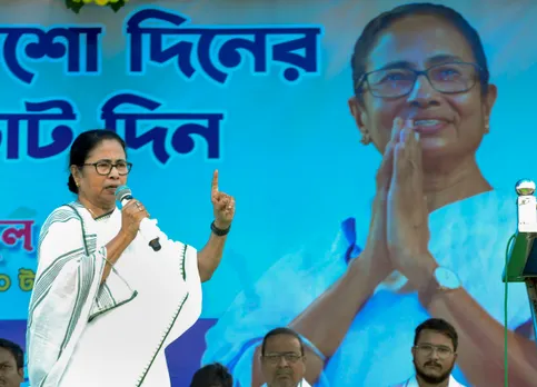 West Bengal Chief Minister and TMC supremo Mamata Banerjee speaks during an election campaign for the state Panchayat elections