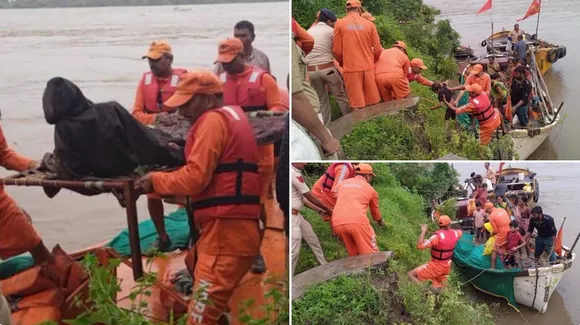 NDRF team rescue work gujarat flooding narmada dam