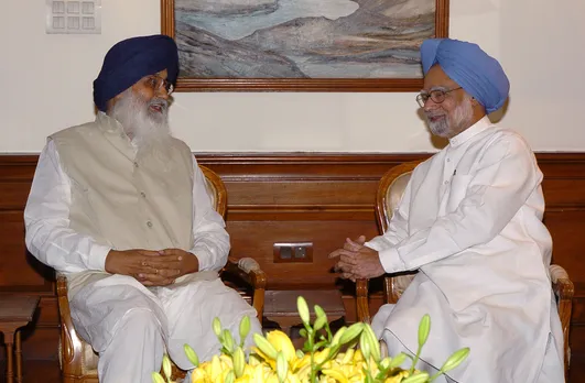 manmohan singh Prakash Singh badal