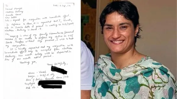 Vinesh phogat resignation letter