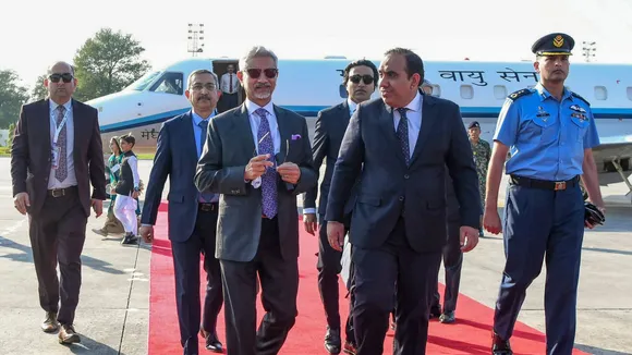 External Affairs Minister S. Jaishankar being welcomed upon his arrival in Islamabad, Pakistan, Tuesday, Oct. 15, 2024.