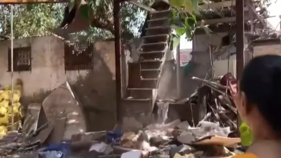 An LPG cylinder exploded and caused a fire at a house in Mumbai's Chembur area on Thursday