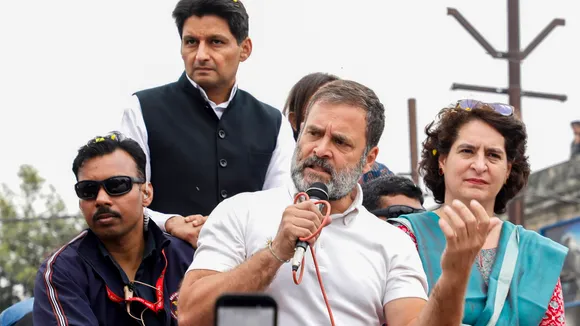 Congress MP Rahul Gandhi with sister and party leader Priyanka Vadra during the 'Bharat Jodo Nyay Yatra', in Aligarh