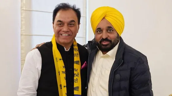 Punjab Chief Minister Bhagwant Mann inducts Raj Kumar Chabbewal into AAP