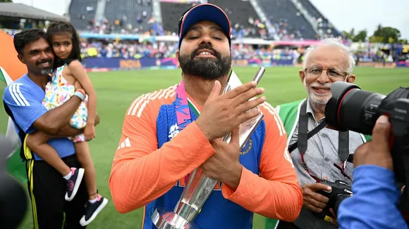 Rohit Sharma lives his moment of satisfaction with the hard-earned T20 World Cup trophy