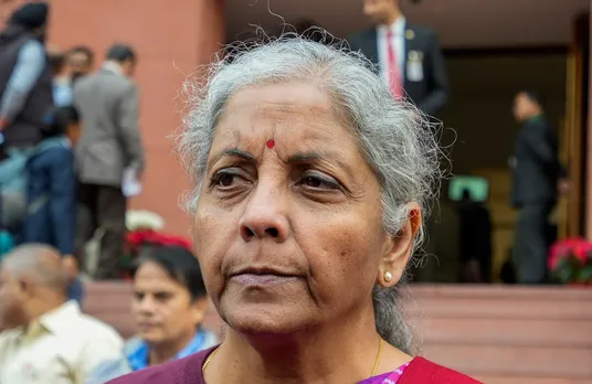Union Finance Minister Nirmala Sitharaman on the first day of the Winter session of Parliament, in New Delhi