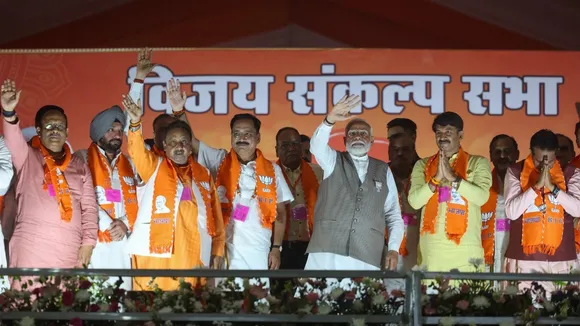 Narendra Modi at northeast Delhi rally
