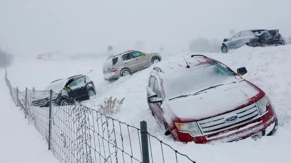 Winter storm in Buffalo, western New York