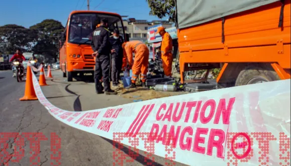 Chlorine gas leak