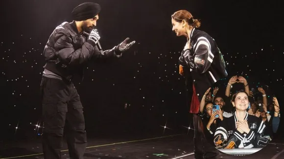 Hania Aamir and Diljit Dosanjh at London's concert