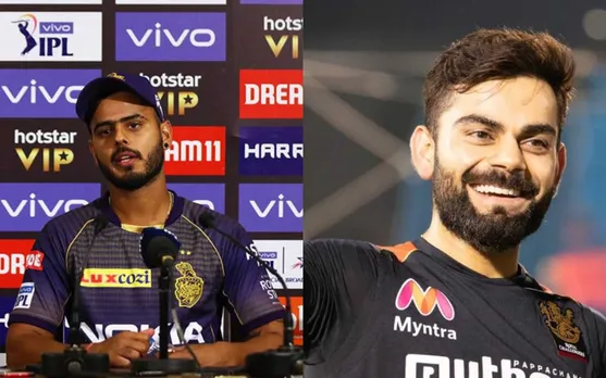 Nitish Rana Virat Kohli KKR RCB