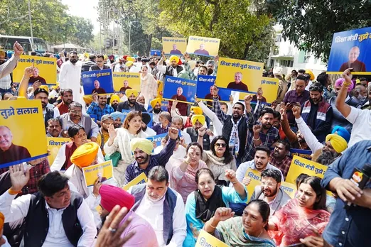 AAP Protest Manish Sisodia