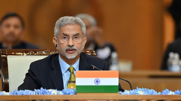 External Affairs Minister Dr S Jaishankar delivering India's statement at the Summit of SCO Council of Heads of States on behalf of PM Modi, in Astana.