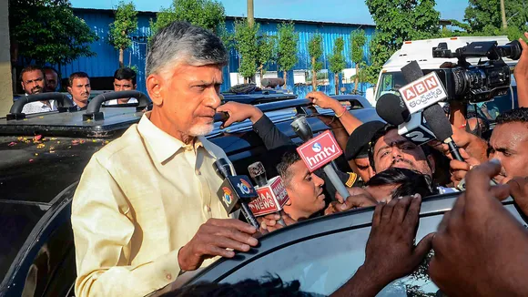 N Chandrababu Naidu being taken to Vijaywada after his arrest from Nandyal in the Skill Development Corporation scam, in Nandyal district, Saturday, Sept. 9, 2023
