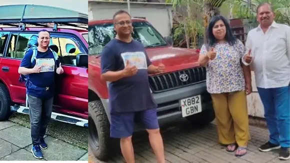 Viraj Mungale completed an extraordinary journey, driving his SUV from London to Thane to meet his mother