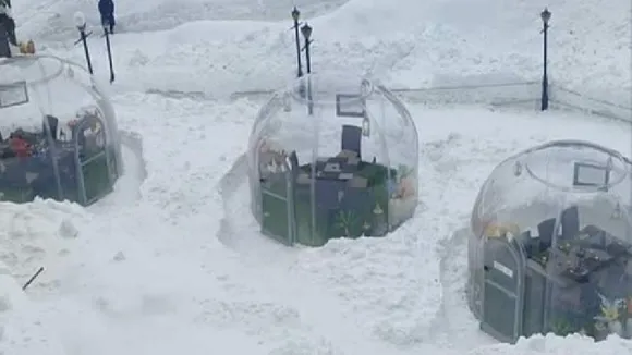 Glass igloo in Gulmarg