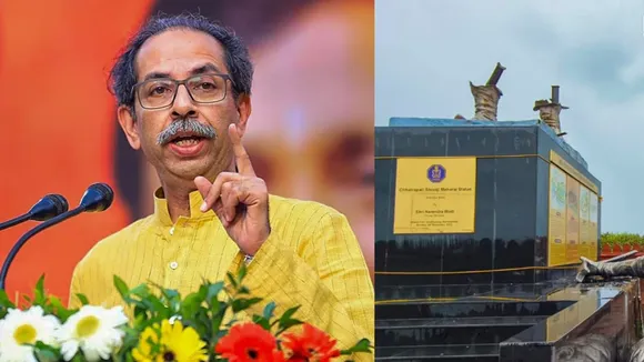 Uddhav Thackeray Shivaji Maharaj statue