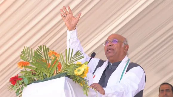  Congress president Mallikarjun Kharge in Anantnag
