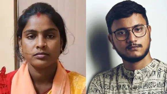 BJP's Basirhat candidate Rekha Patra and TMC leader Debangshu Bhattacharyya