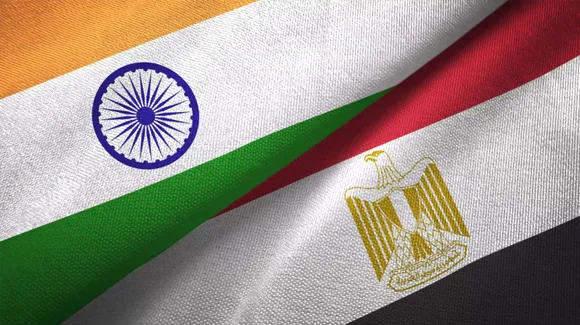 Indian and egyptian flags.jpg