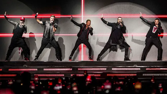 American boy band Backstreet Boys performs in Mumbai on May 4