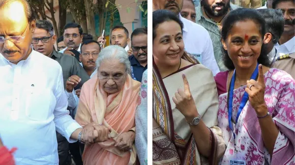 Supriya Sule visits Ajit Pawar's home