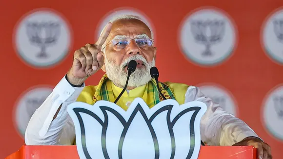 Prime Minister Narendra Modi addresses a public meeting for Lok Sabha elections, in Motihari, East Champaran district, Tuesday, May 21, 2024