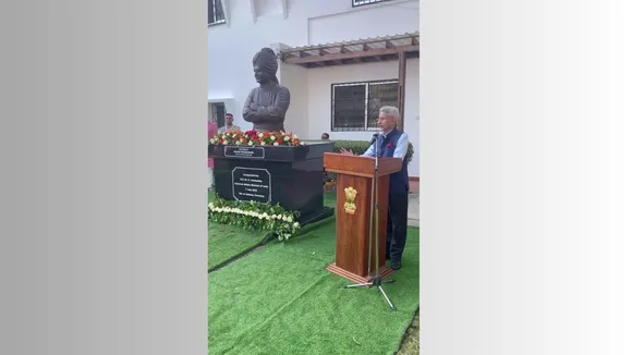 Swami Vivekananda's bust in Tanzania S Jaishankar