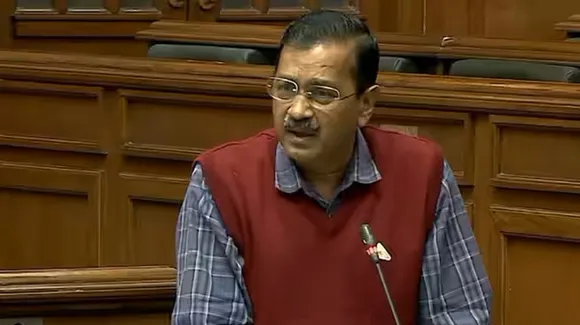 Arvind kejriwal in Delhi Assembly