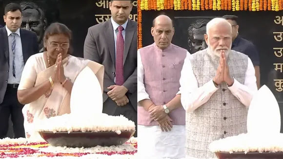  President Droupadi Murmu and Prime Minister Narendra Modi pay floral tribute to former Prime Minister Atal Bihari Vajpayee on his death anniversary in New Delhi on August 16, 2024