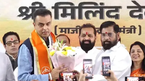 Milind Deora joins Shiv Sena Eknath Shinde