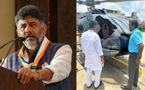 D K Shivakumar Helicopter