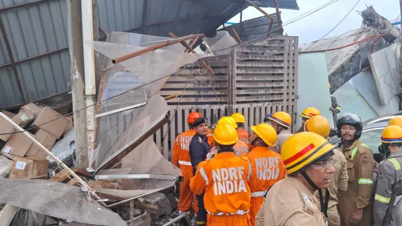 A three story building collapsed in transport Nagar area of Lucknow