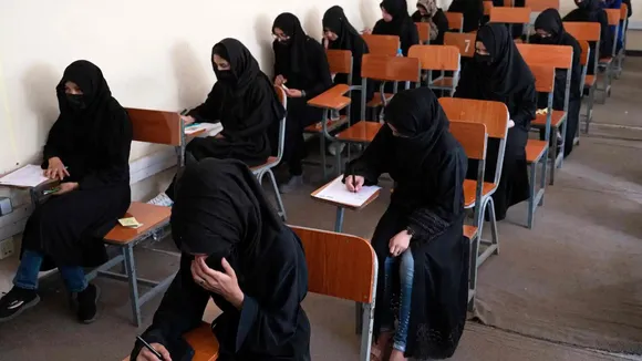 Women in hijab in classroom