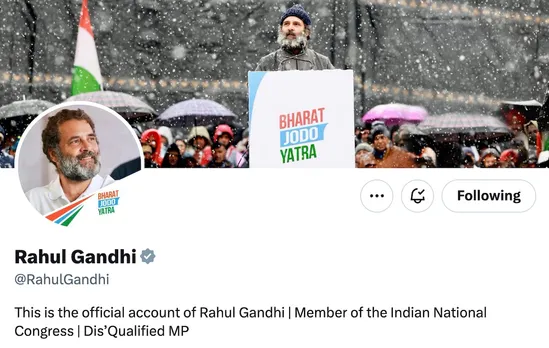 Rahul Gandhi disqualified Twitter bio