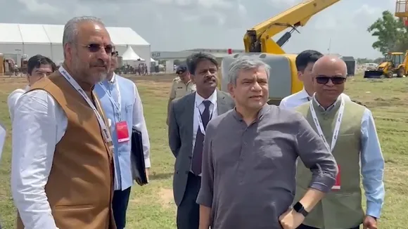 Ashwini Vaishnaw at ground-breaking ceremony of Micron’s semiconductor plant in Sanand, Gujarat