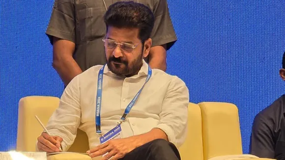 Telangana Chief Minister Revanth Reddy at the BioAsia 2024,a healthcare and life sciences annual event