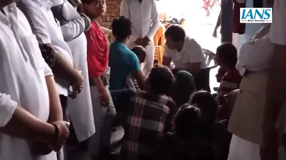 Rahul Gandhi in Hathras