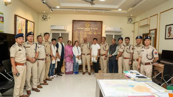 Manipur Police felicitated Mirabai Chanu and Sahnglakpam Nilakanta Sharma for participating in the Paris Olympics