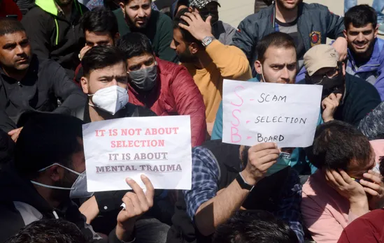 JKSSB aspirants protest Jammu Kashmir