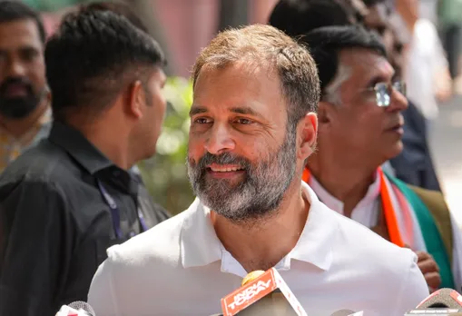 Congress leader Rahul Gandhi addresses the media on results of the Karnataka Assembly polls, in New Delhi