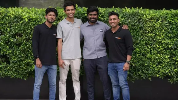 Founders of chargeMOD: Advaith C, Manager- Operations, Ramanunni M, CEO ChargeMOD, Mithun Krishnan, Head- Tangible Products, Anoop V, Manager- Logistics and Supply Chain