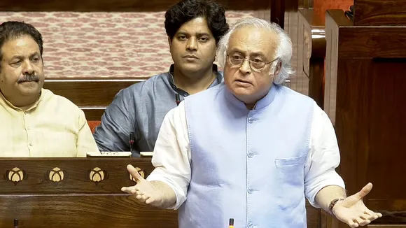 Congress MP Jairam Ramesh speaks in the Rajya Sabha during the Monsoon session of Parliament, in New Delhi, Thursday, Aug. 8, 2024.